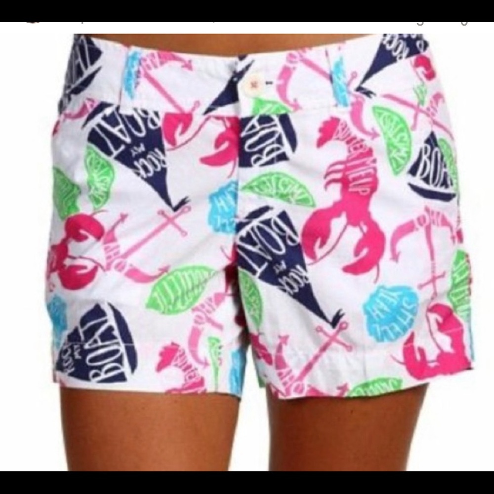 EUC Lilly Pulitzer Rock My Boat Callahan Shorts